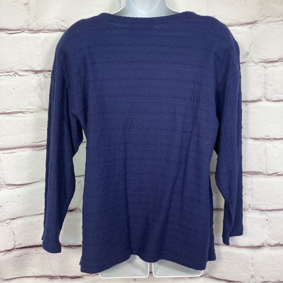 Vintage Basil Top SZ PL Ribbon Rosettes Lace Neckline Embellishment 100% Cotton - Picture 5 of 10